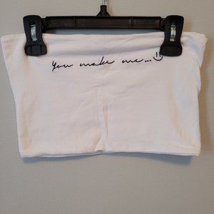 Topshop "you make me smile" Tube Top